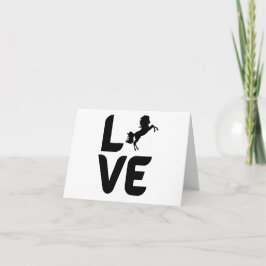 Liebe mit Pferd als "O"BLANK Karte