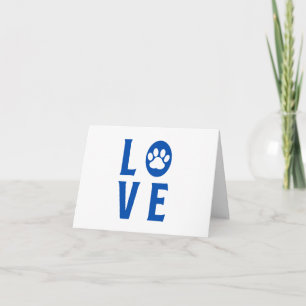 Liebe mit Pfotenabdruck (Katzen, Hunde, Haustier)  Karte