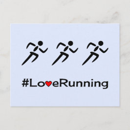 Liebe mit Piktogramm blass blauer Postkarte