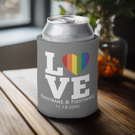 Liebe mit Rainbow Heart Wedding Names Dates Dosenkühler