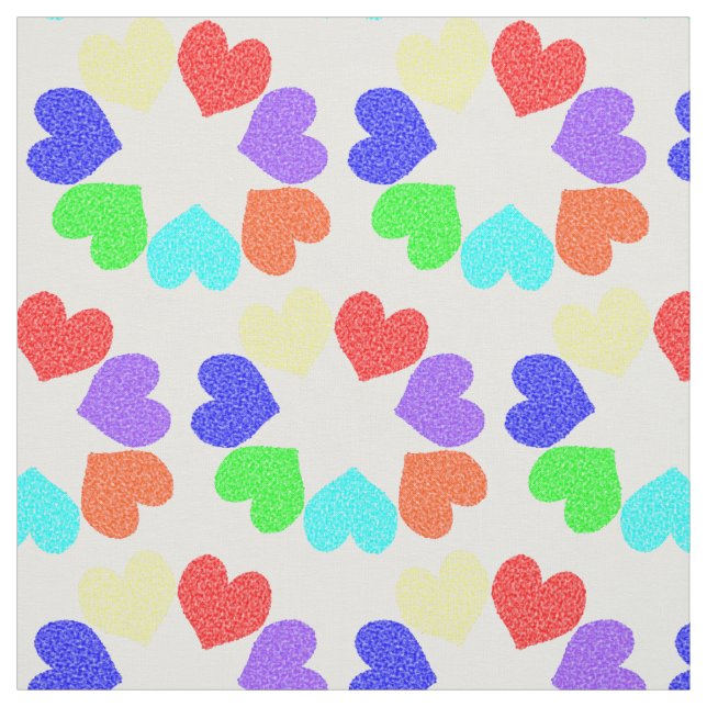 Liebe mit Regenbogen aus Blumenblättern gemusterte Stoff (Muster)