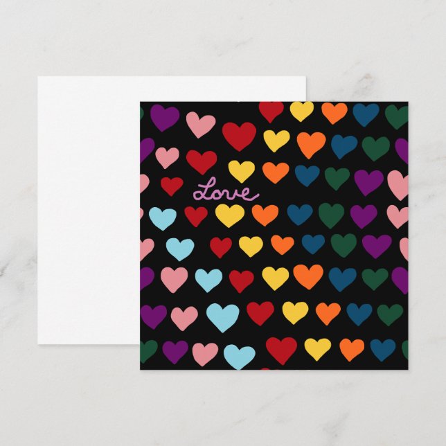 Liebe mit Regenbogen der Herzen (Vorne/Hinten)