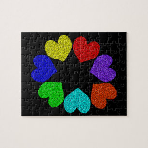 Liebe mit Regenbogen Puzzle