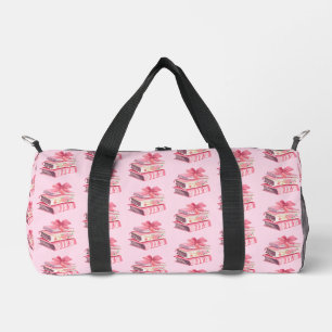 Liebe mit rosa Aquarellbogenfarben, gesäumt Duffle Bag
