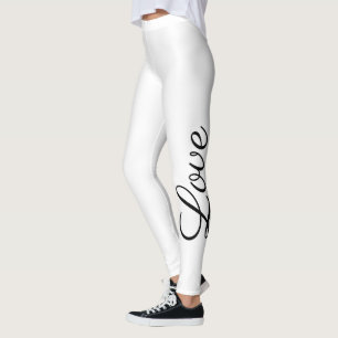 LIEBE mit Schwarzweißschrift   Leggings