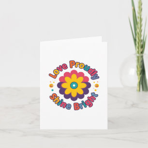 Liebe mit Stolz, strahle hell – Bunte Blumen-Pride Einladung