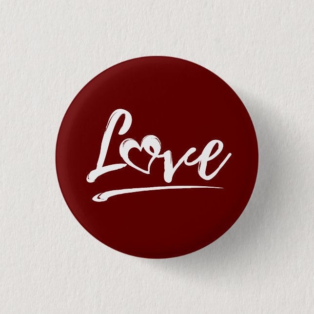 LIEBE MIT SÜßEM HERZ VALENTINSTAG GESCHENK BUTTON (Vorderseite)