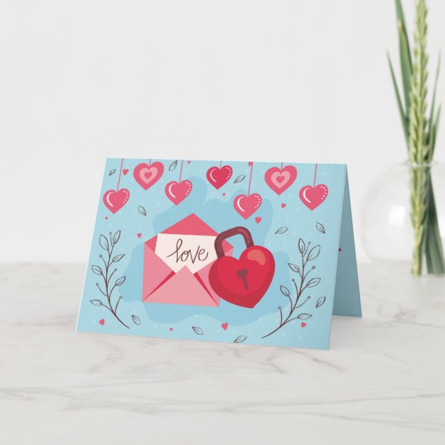 Liebe mit Valentinstag Karte (Vorderseite)