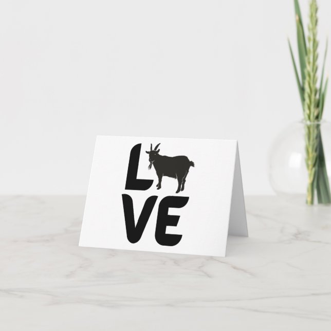 Liebe mit Ziege als O BLANK Karte (Vorderseite)