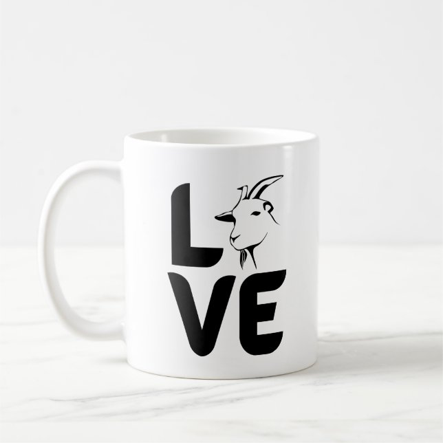 Liebe mit Ziege als O Kaffeetasse (Links)