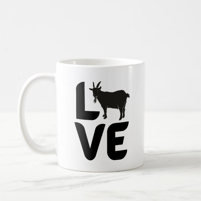 Liebe mit Ziege als O Kaffeetasse (Links)