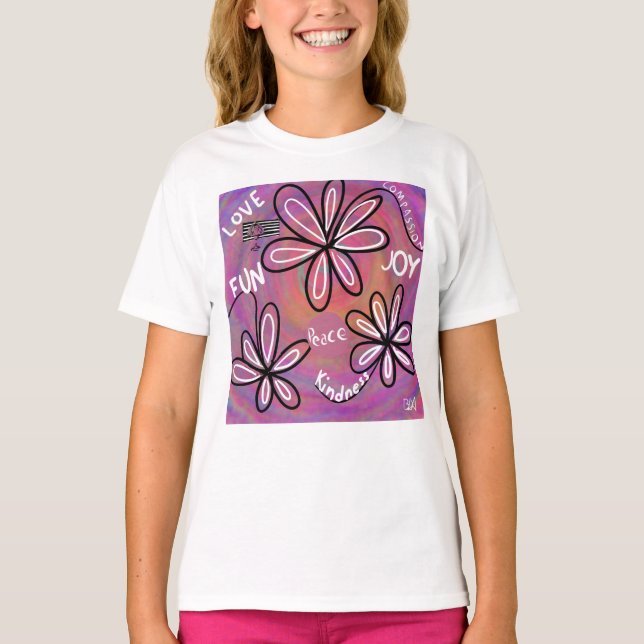 Liebe Mitgefühl, Freude, Frieden für die Menschhei T-Shirt (Vorderseite)