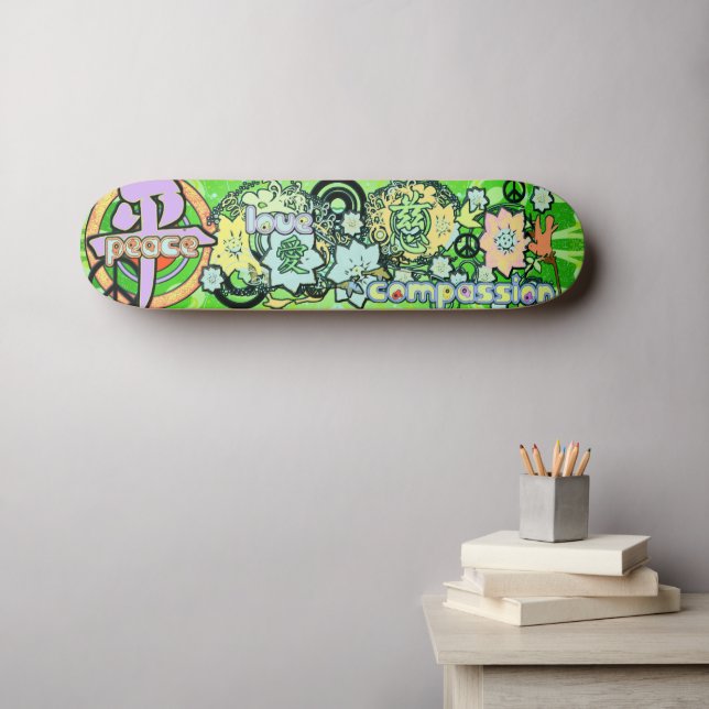 Liebe-Mitgefühl-Kanji - - Skateboard (Wandkunst (Horz))