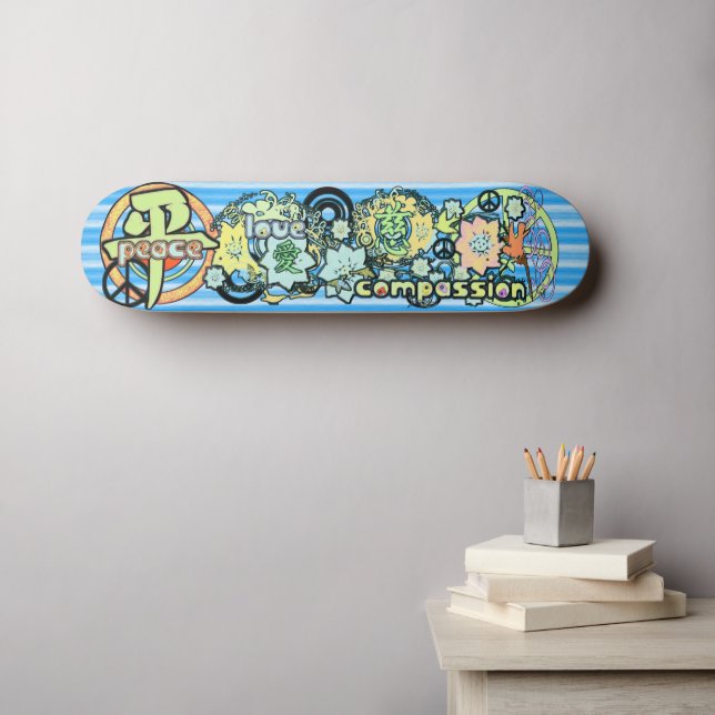 Liebe-Mitgefühl-Kanji - - Skateboard (Wandkunst (Horz))
