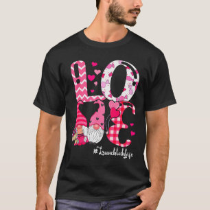Liebe Mittagessen-Dame Lustiges Paar Gnome Valenti T-Shirt