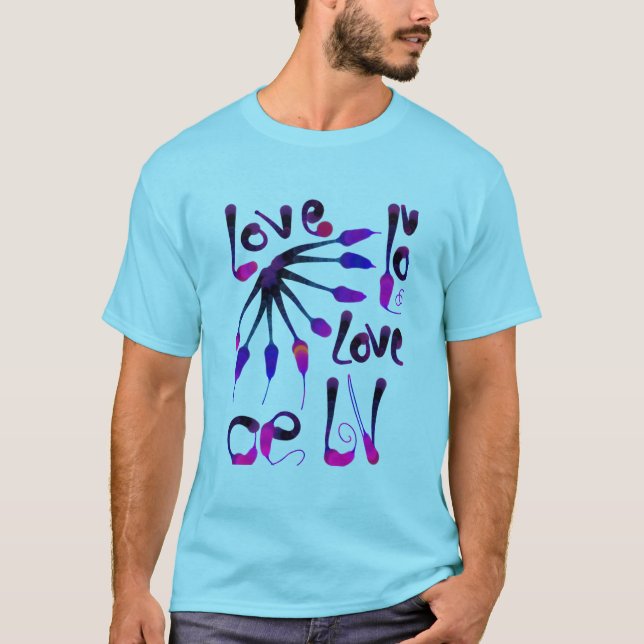 LIEBE_MODERN_BLUE_SO NIEDLICH T-Shirt (Vorderseite)