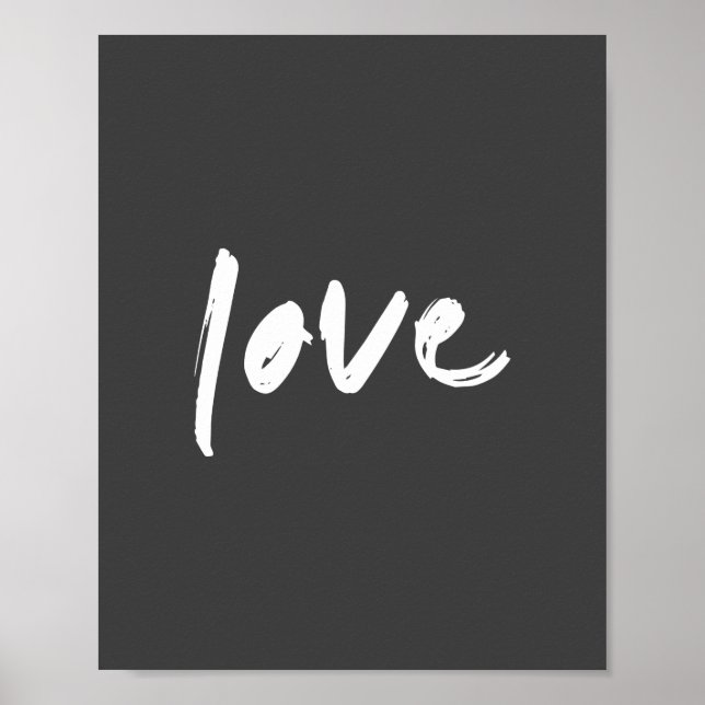 Liebe modern | Word Zitat Minimalistisch Stilvoll  Poster (Vorne)