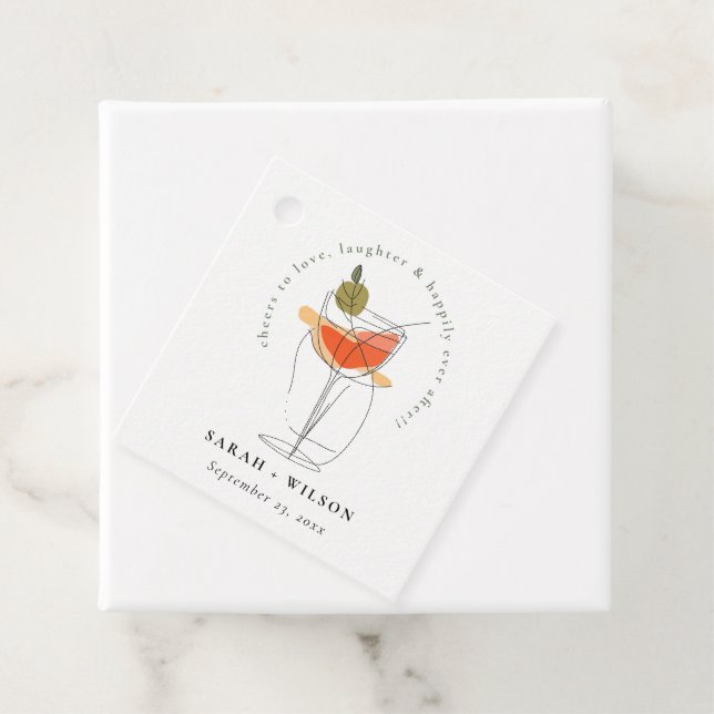 Liebe Moderne Cocktailparty Geschenkanhänger (Beispiel)