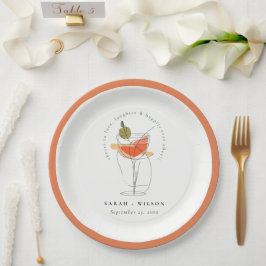 Liebe Moderne Cocktailparty Pappteller