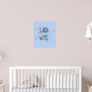 LIEBE Moderne Coole Typografie Graphic Poster Prin