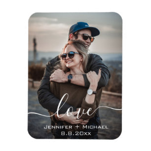 Liebe, moderne Kalligrafie, Foto von Frischvermähl Magnet