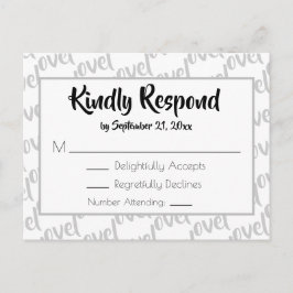 Liebe Moderne Script Typografy UAWG Einladungspostkarte