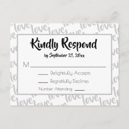 Liebe Moderne Script Typografy UAWG Einladungspostkarte