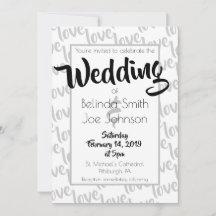 Liebe Moderne Script Typografy Wedding