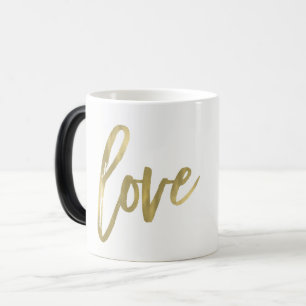 Liebe Moderne Trendige Skript-Typografie Typ Gold Verwandlungstasse