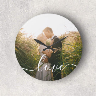 Liebe Modernes einfaches Foto Große Wanduhr