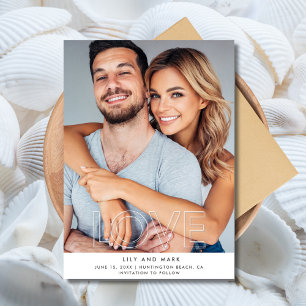 Liebe Modernes Foto Hochzeit retten das Datum Save The Date