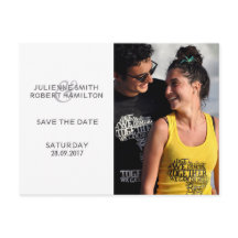 Liebe | Modernes Foto Save the Date Postkarte