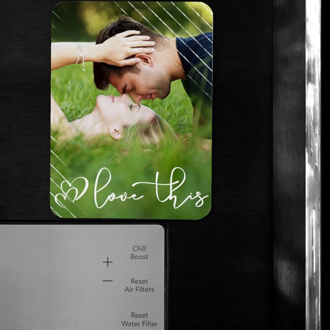 Liebe | Modernes Urban Lässig Script Foto Magnet (Von Creator hochgeladen)