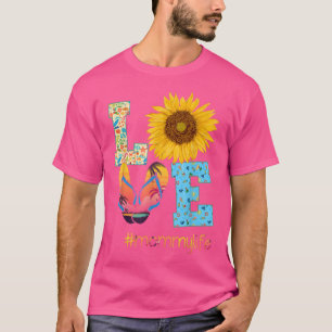 LIEBE Mommy Life Flip Flops Sonnenblume Sommermutt T-Shirt