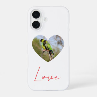 Liebe - Mönchssittich-Paar iPhone 16 Hülle
