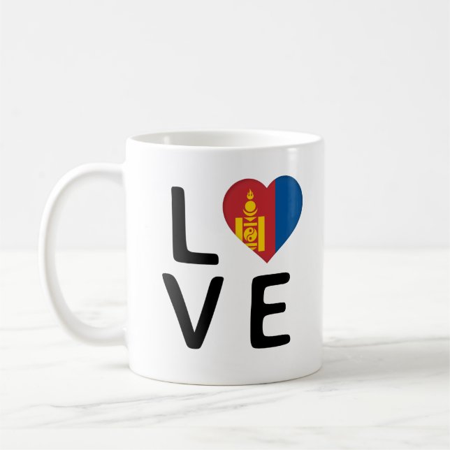 Liebe - Mongolei Kaffeetasse (Links)