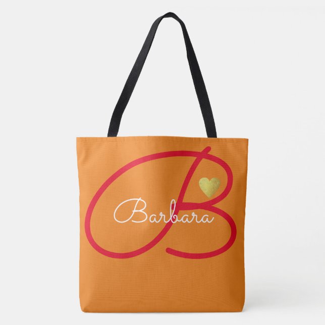Liebe monogramm orange (Vorderseite)