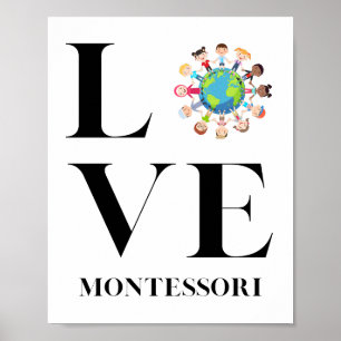 Liebe Montessori Kinder auf der ganzen Welt Poster