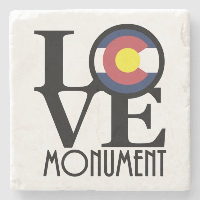 LIEBE Monument Colorado Steinuntersetzer (Vorderseite)