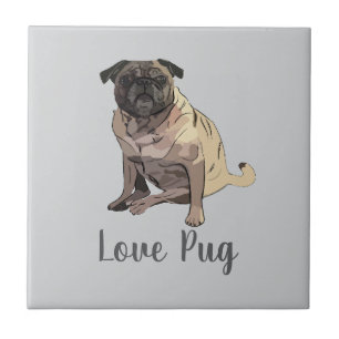 Liebe Mops Fliese