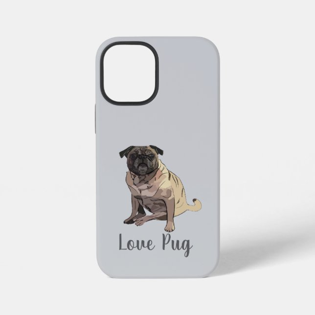 Liebe Mops iPhone Hülle (Rückseite)