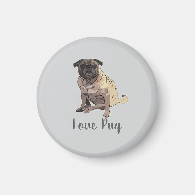 Liebe Mops Magnet (Vorne)