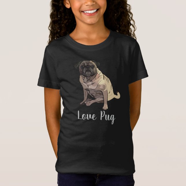 Liebe Mops T-Shirt (Vorderseite)
