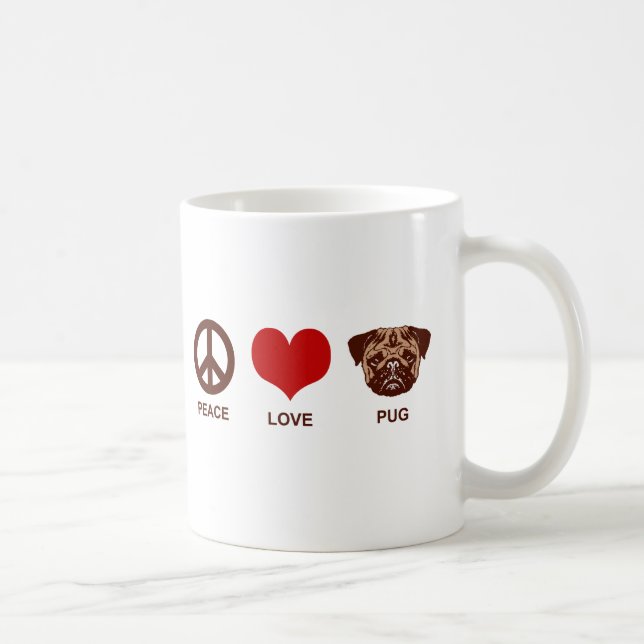 Liebe Mops Tasse (Rechts)