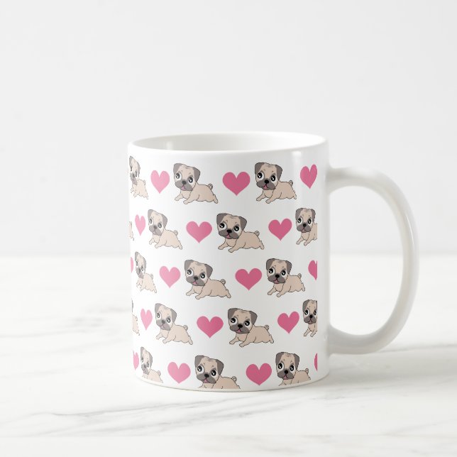 Liebe-Mops-Tasse Tasse (Rechts)