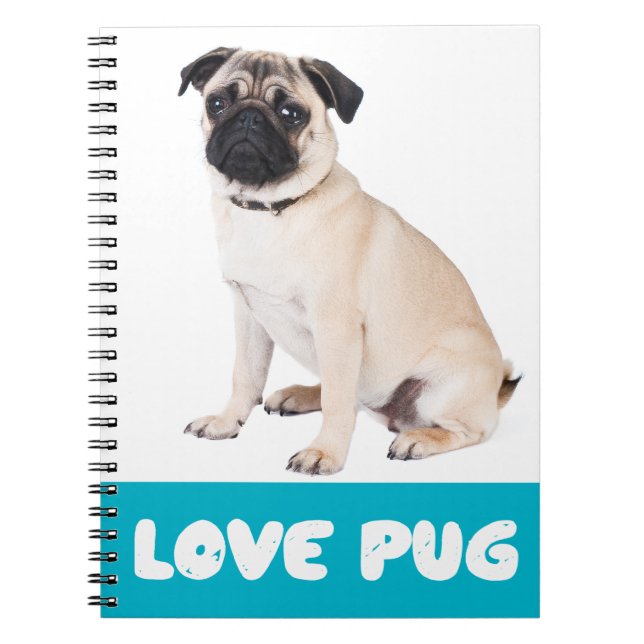 Liebe Mops Welpen-DockingNotebook / Journal Notizblock (Vorderseite)