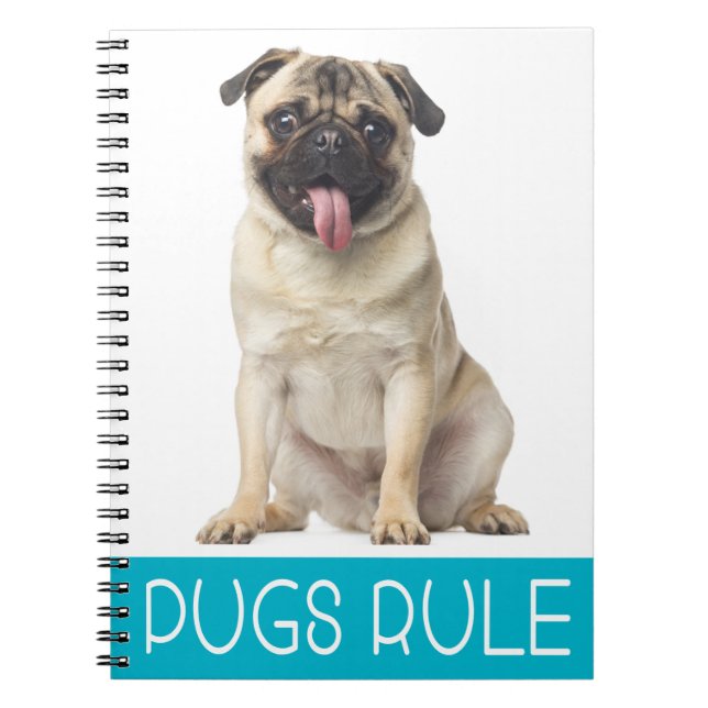 Liebe Mops Welpen Dog Journal-Notebook Notizblock (Vorderseite)