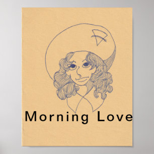 Liebe morgens, Grußkarte Poster