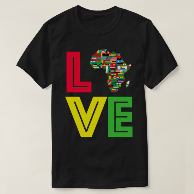 Liebe Motherland Africa Map T-Shirt (Design vorne)