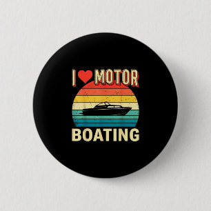 Liebe Motorboot Boot Kapitän Pontonsee Button